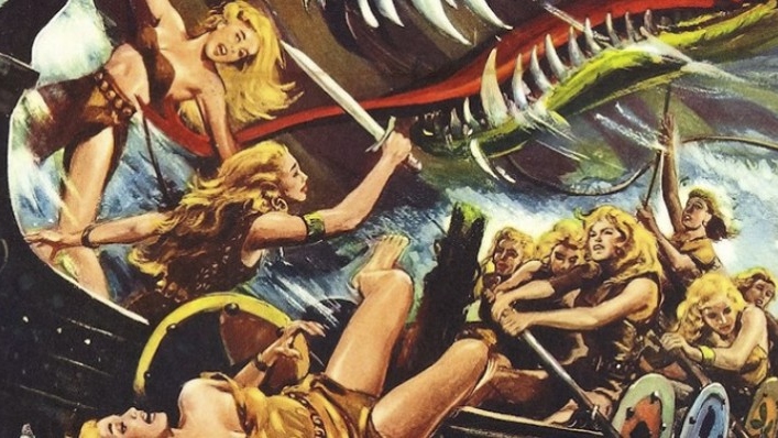 Las mujeres vikingo y la serpiente del mar